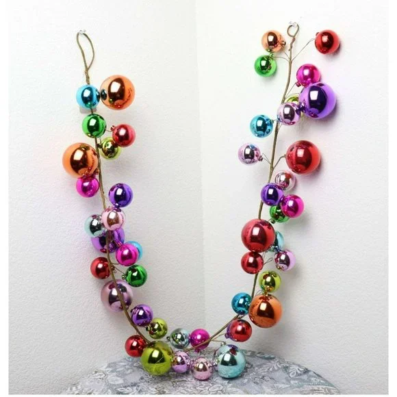 NEW RAZ Imports Multicolored Christmas Garland 4 FEET Long Holiday Decorations - Picture 3 of 10